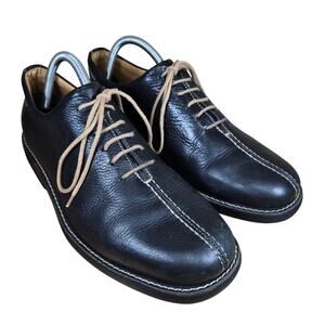 Sandro Moscoloni Vineyard 4046 Black Leather Mens 8 D Oxford Dress Shoes EUC